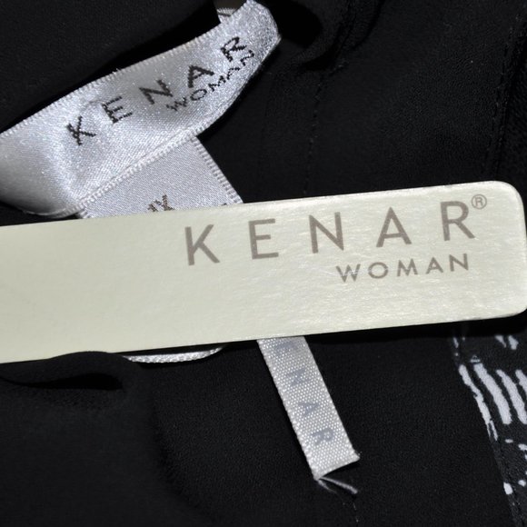 Kenar Woman Silky Black & White Sleeveless Summer Top - Picture 7 of 8